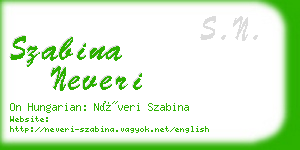 szabina neveri business card